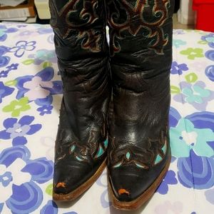 Corral Boots Womens Leather Circle G Brown Cowhide